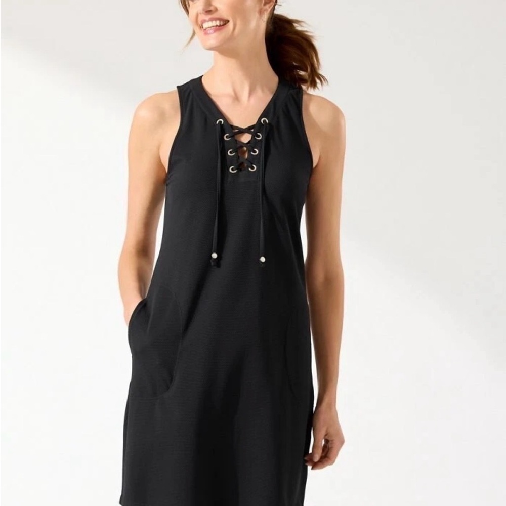 Tommy Bahama Island Cays Lace-Up Coverup Dress size S resortwear beach - Picture 2 of 7